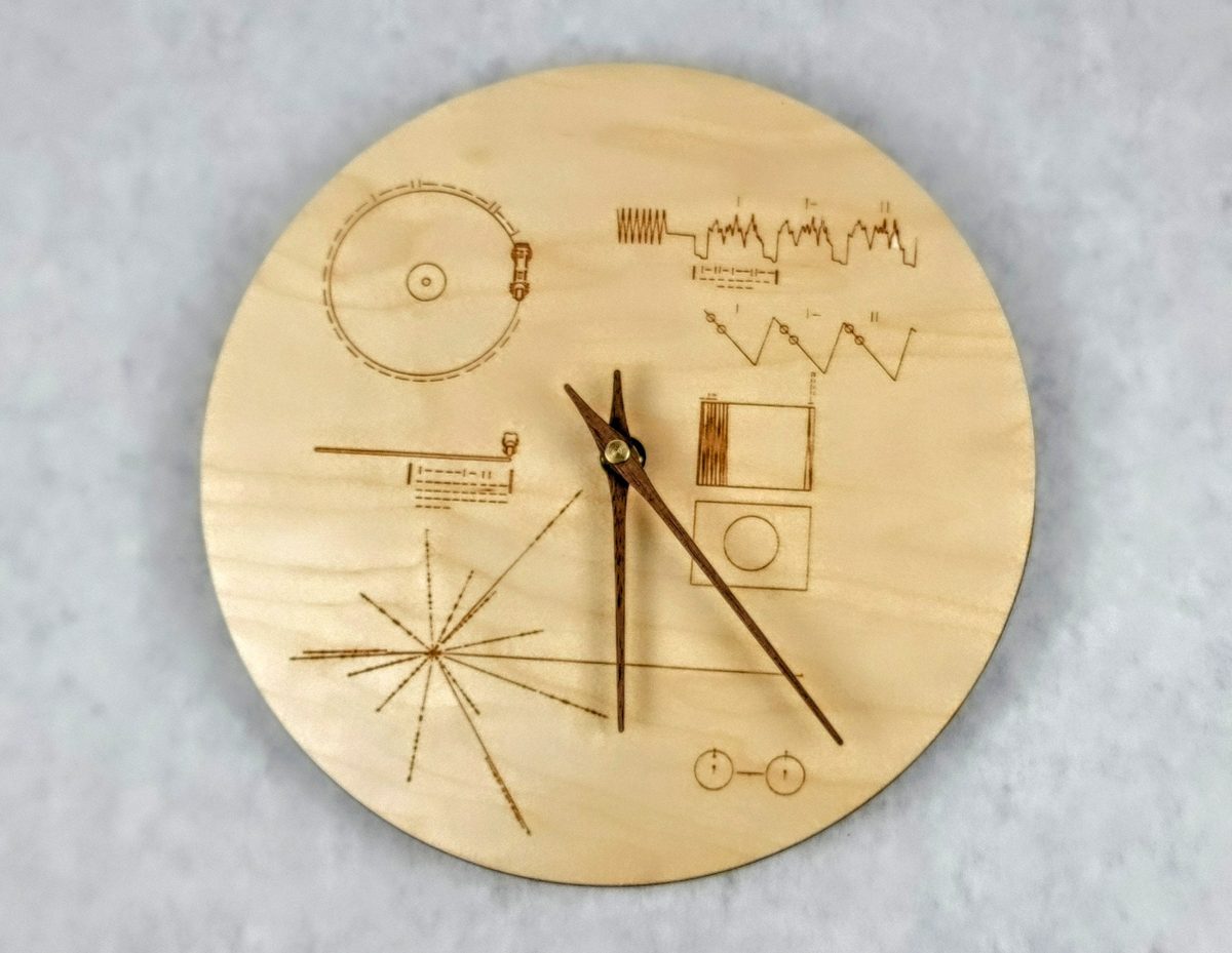 Voyager Golden Record clock